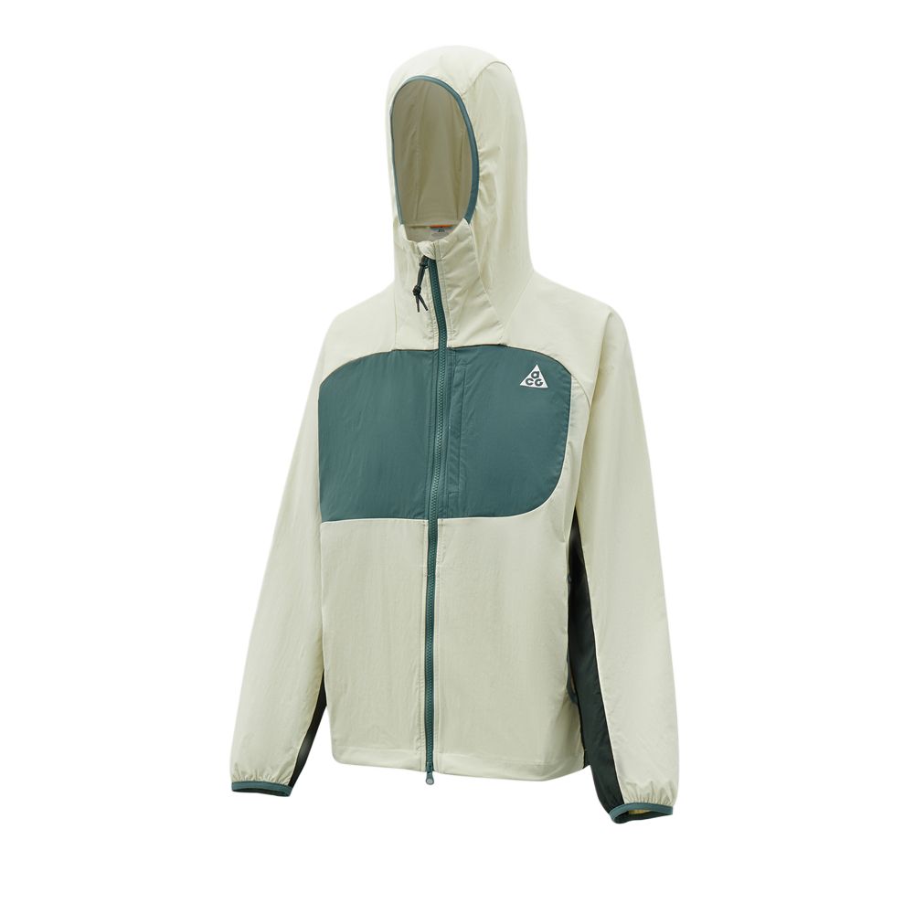 Nike Color Block Sports Zip-Up Hoodie Women jackets Light-Beige II1329020 M