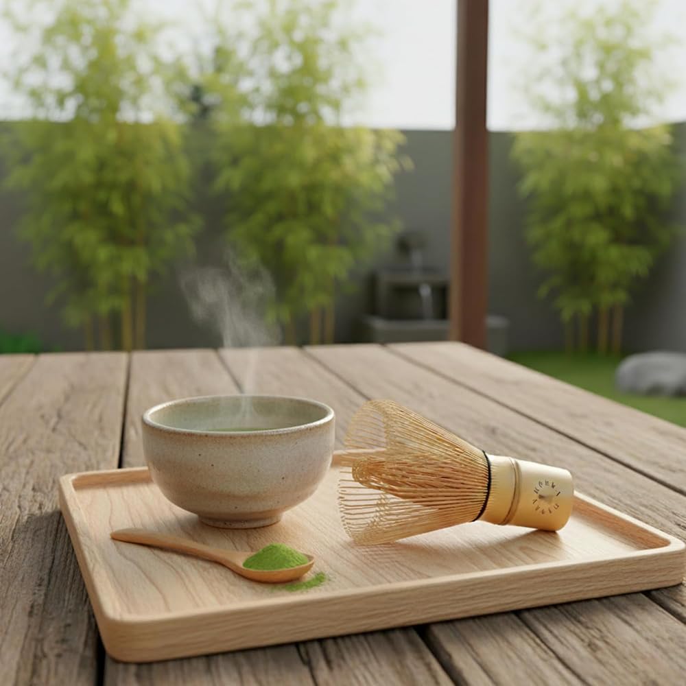 Phyxiul 100-Stand Bambusowa Łyżeczka do Herbaty, Proszek Matcha, Mieszadełko, Przybory do Ceremonii Herbacianej, Rzemiosło Tradycyjne