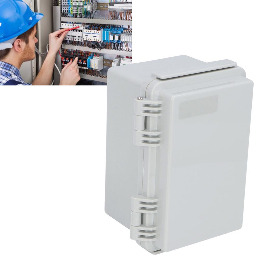 Water Proof ABS Plastic Electrical Box Heavy Duty Project Boxes with Stainless Steel Hinge for WiFi Electronics 3.9x5.9x3.5in