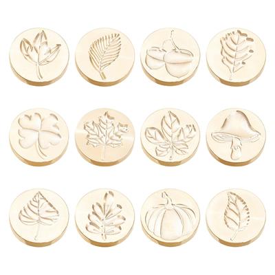 Fruit Plant Series Sealing Wax Stamp for Christmas Envelopes Card Wedding Invitation Decor Brass Clovers Wax Seal Stamp