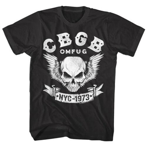 

CBGB OMFUG Men s T-Shirt NYC 1973 Skull Wings Classic Rock Merch OFFICIAL - Men s Summer Cotton Graphic Tee S разноцветный