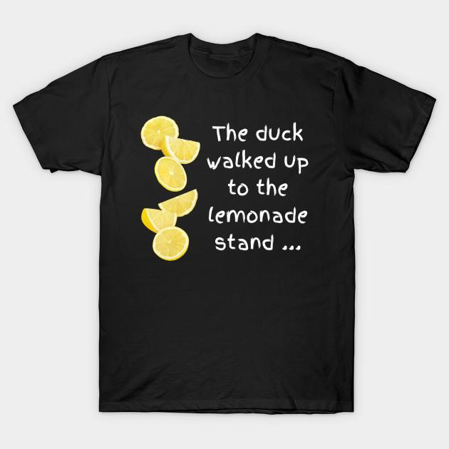 

Men Black Print T-shirt The Duck And Lemonade Stand Song Tee No-Cut Transfer Paper Print Cotton Tshirt 3XL чорний