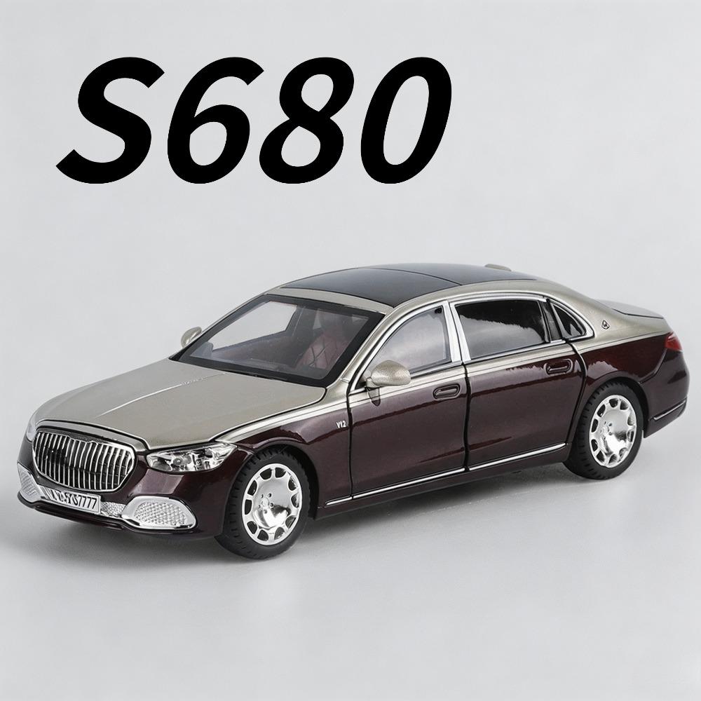 1:24 Scale S680 GLS600 Model Toy Car Alloy Diecast Sound Light Front Wheel Steering Simulation Vehicles Models Great Collectible