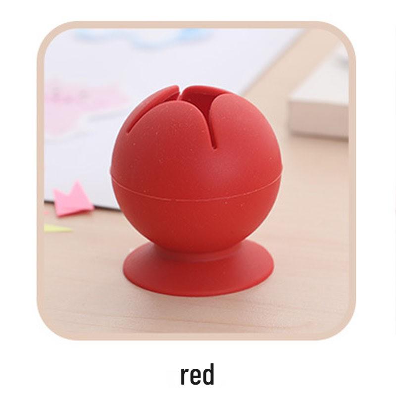 

Silicone Suction Cup Sewing Scrap Collector - Handmade Organizer Ball 6.5*6.5*7.5 cm - 46 g красный