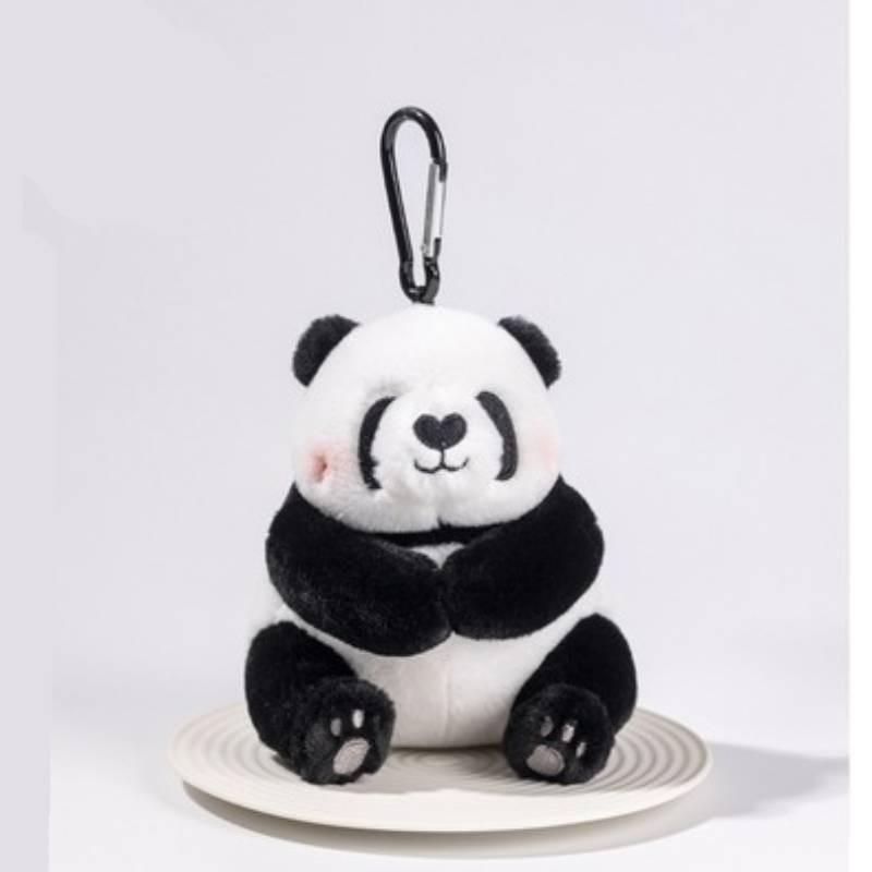 Lan Meng Qizai He Hua Panda Plush Toy Pendant Keychain Cartoon Doll Gift Kids