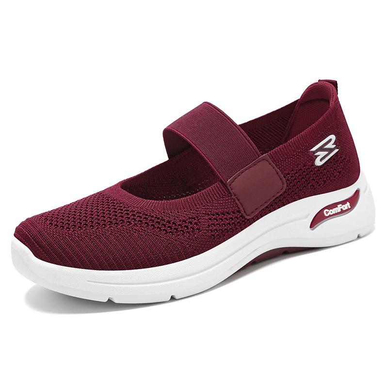 Shoes for Women's Summer Style Light Mouth Women's Shoes Comfortable Velcro Middle-aged Mother's Shoes Soft Sole Walking Shoes