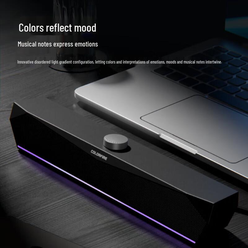 

Colorful CF100 RGB Gaming Desktop Wired Speakers CN plug (adapter included)