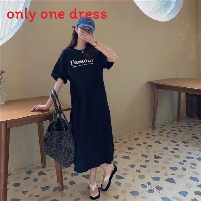 Sommer-Midi-Kleid mit lockerem Schnitt, bedruckt, mit kurzen Ärmeln, für Damen in Übergrößen