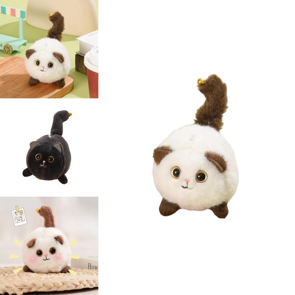 Tail-wagging Plush Cat Doll Customizable Design And Soft Fibre Filling