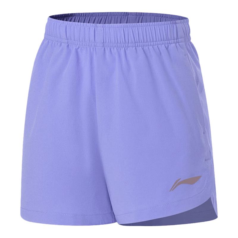 LI-NING Kids Girls Quick-Dry Reflective Training Shorts 140