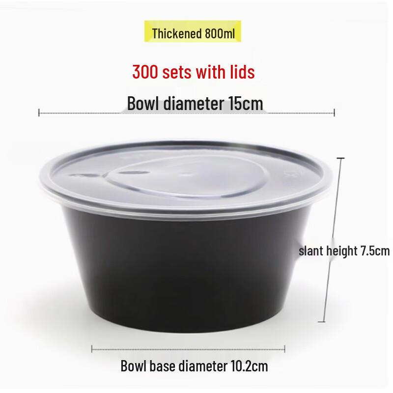 Disposable Round Plastic Lunch Boxes with Lids