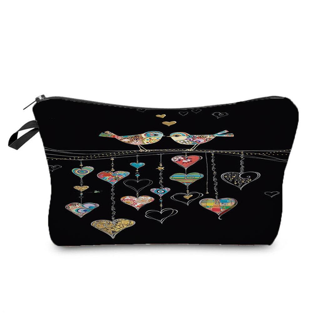 Women Cat Print Cosmetic Bag Toiletries Organize Travel Storage Case 6689