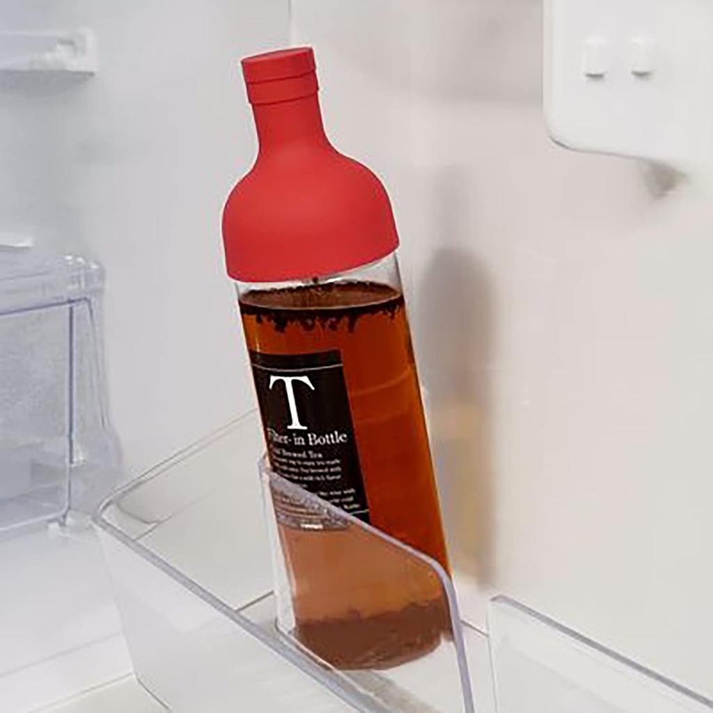 HARIO Filter-in Bottle, Boiler/Dishwasher Safe, 750ml, Red, Made in Japan, FIB-75-R