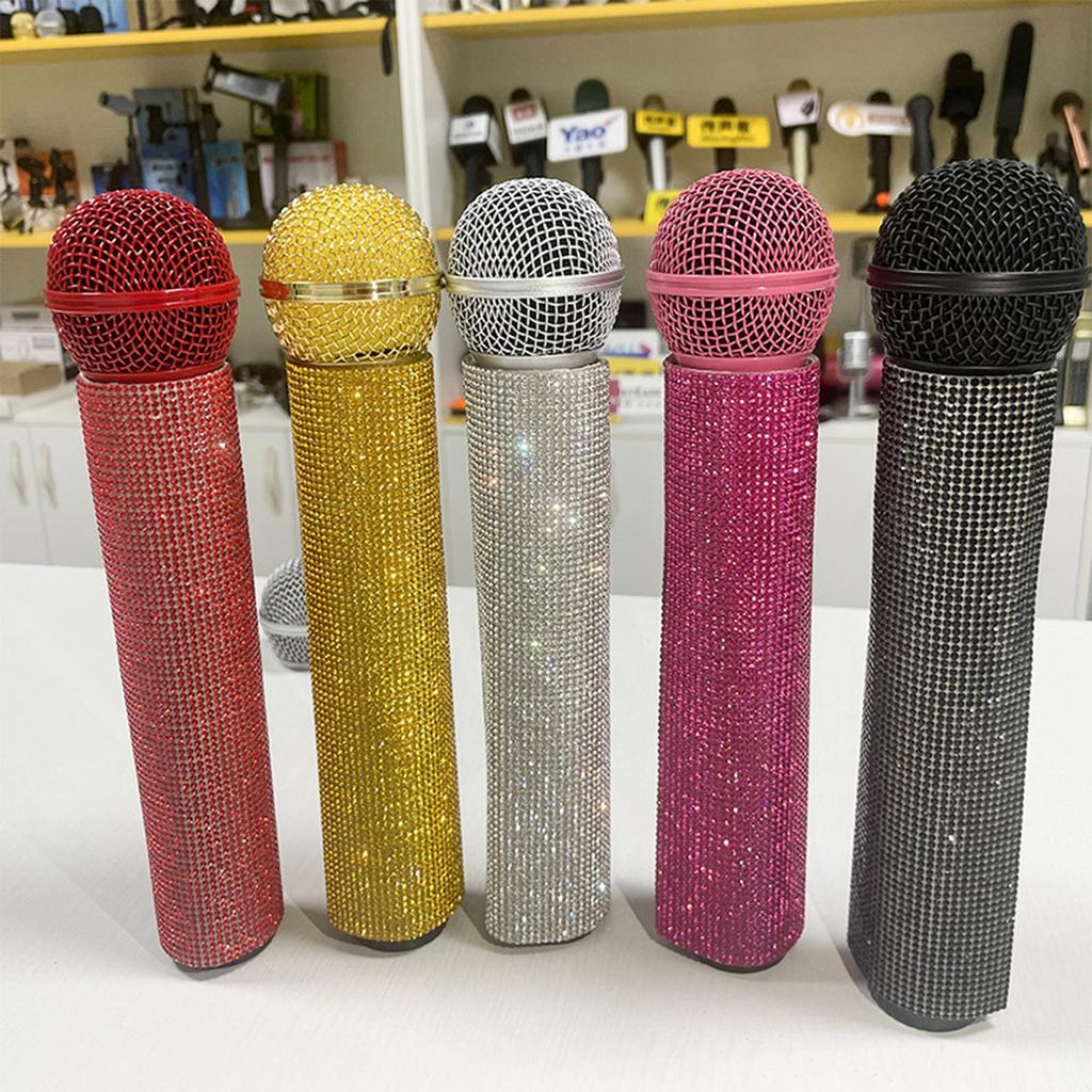 Strass-Mikrofonhülle für die meisten kabellosen Handmikrofone, Schutzhülle, Skin-Schale für Partys und Veranstaltungen