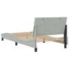 Bed Frame without Mattress  Hanko  Light Grey 100x200 cm Velvet