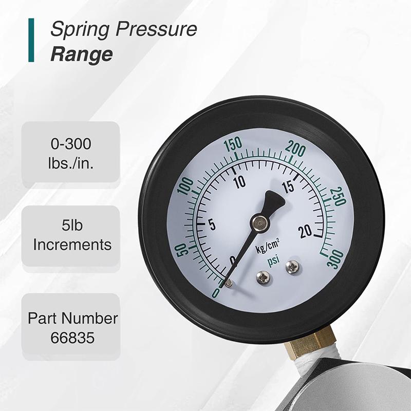 66835 Valve Spring Tester Use In Vise/Arbor Press, Valve Spring Pressure Rating Checker Gauge Tool, 0-300 Lb Range