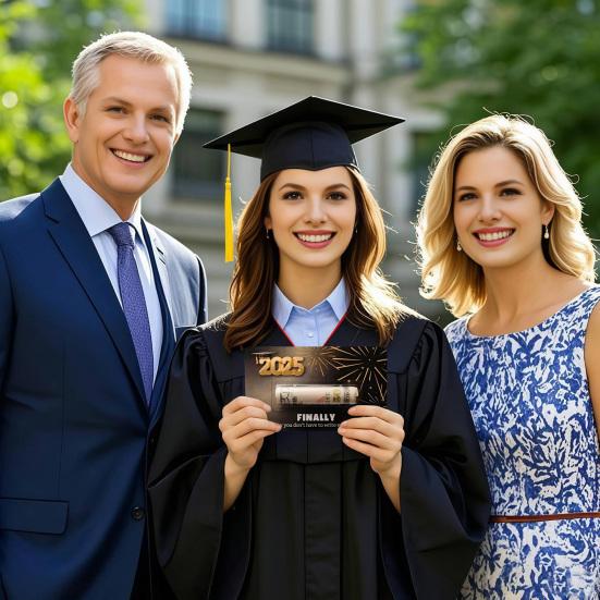 Graduation Money Holder Class of 2025 Congrats Grad Cash Holder with Plastic Cover Graduation Gift Card