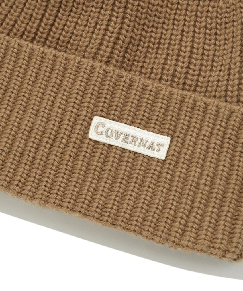 COVERNAT Wappen Point Middle Beanie Beige