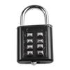 Black Combination Padlock Password Locks 8 Digit Waterproof Combination Lock For Suitcase Bag Package Cabinet Locker Window