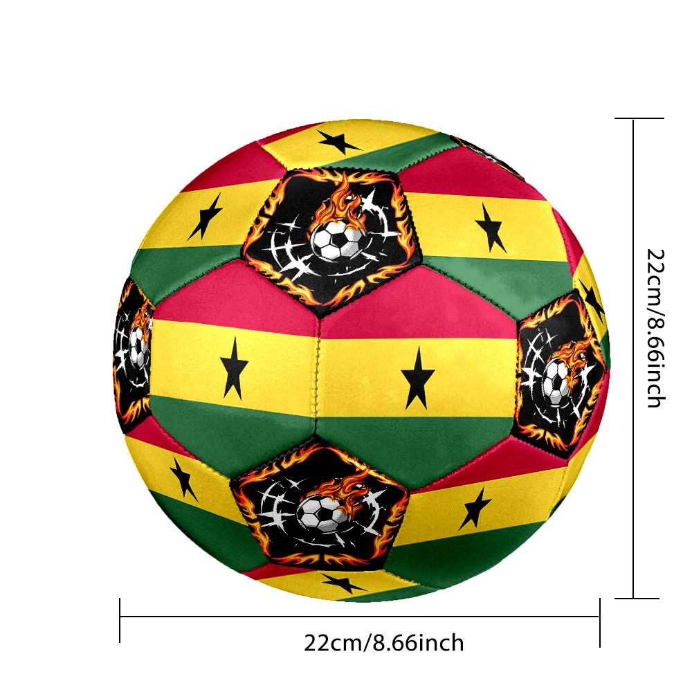 1 pz Tema Sportivo Ghana Taglia 5 Pallone da Calcio Professionale Partita Allenamento Calcio Sportivo Indoor & Outdoor Pallone Leggero Resistente c669