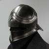 Średniowieczny Czerniony Hełm Sallet Ręcznie Robiony Stalowy Hełm Cosplay z Daszkiem Hełm Rycerza LARP Hełm na Imprezę Wydarzeniową XV wieku