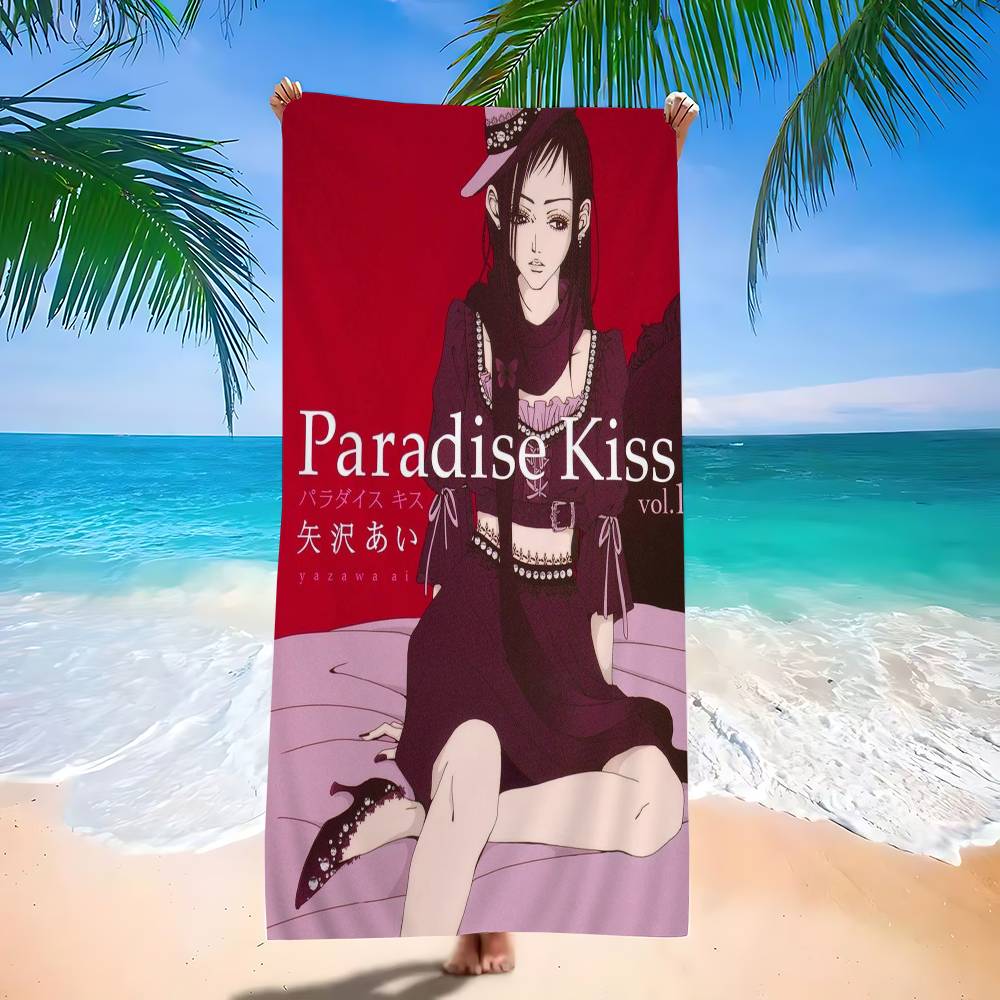 Anime P-Paradise K-Kisss Shoujo Manga Beach Towel Bath Towels for Microfiber Quick Dry Custom Sand Free Beach Yoga Spa Gym Pool