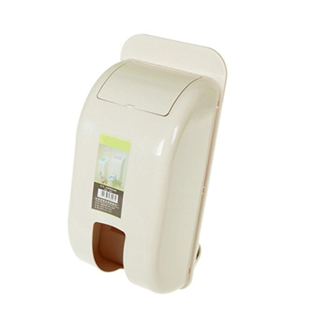 

Держатель для продуктовых сумок, настенный держатель для хранения, диспенсер для пластиковых домашних кухонных мешков, ящик для хранения мусорных мешков бежевый