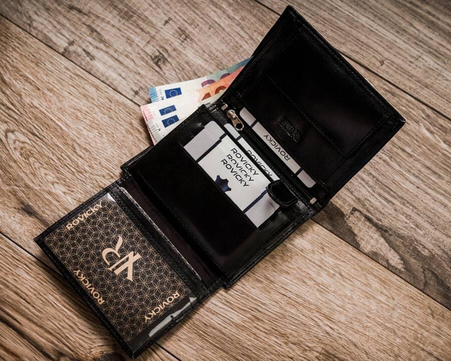 Stylish Large Men's Leather Wallet Rovicky with RFID