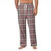 Men's Striped Plaid Print Pocket Casual Pants Home Pajama Pants