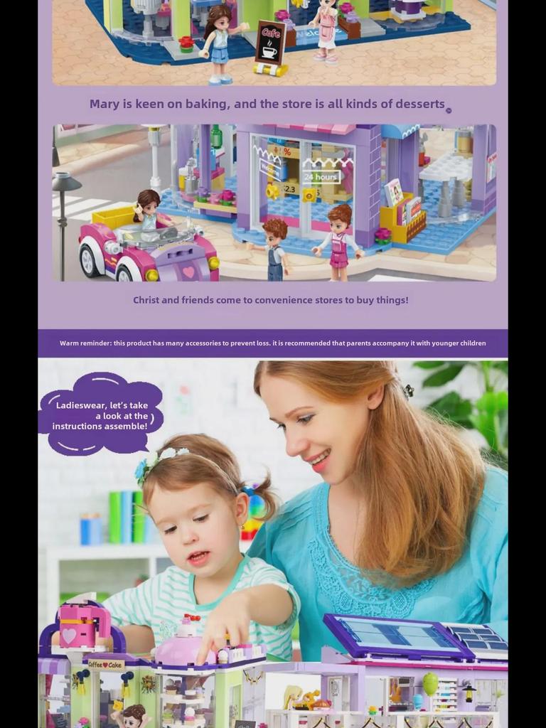 Kompatibilní s Lego: Goody 9611 Princess Fantasy Castle Building Blocks - Puzzle montážní hračky pro dívky