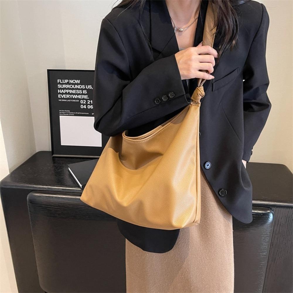 Large Capacity Hobo Bag Aesthetic Tote Bag Casual Underarm Bag  Outdoor