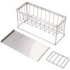 SUGGEST Sponge Rack with Water Flowing Diagonal Tray Stainless Steel with Dividers Sponge Holder Sponge Rack Detergent Rack Sponge Holder Kitchen Sink