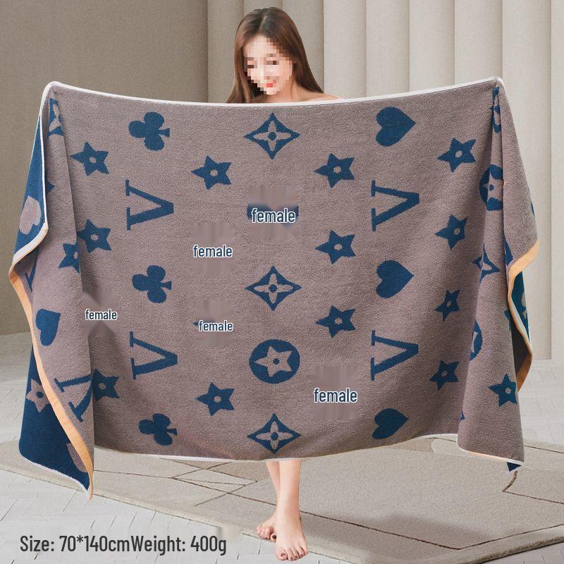 Toalla de Baño Gruesa de Algodón Puro Extra Grande para Hombre Sin Pelusa