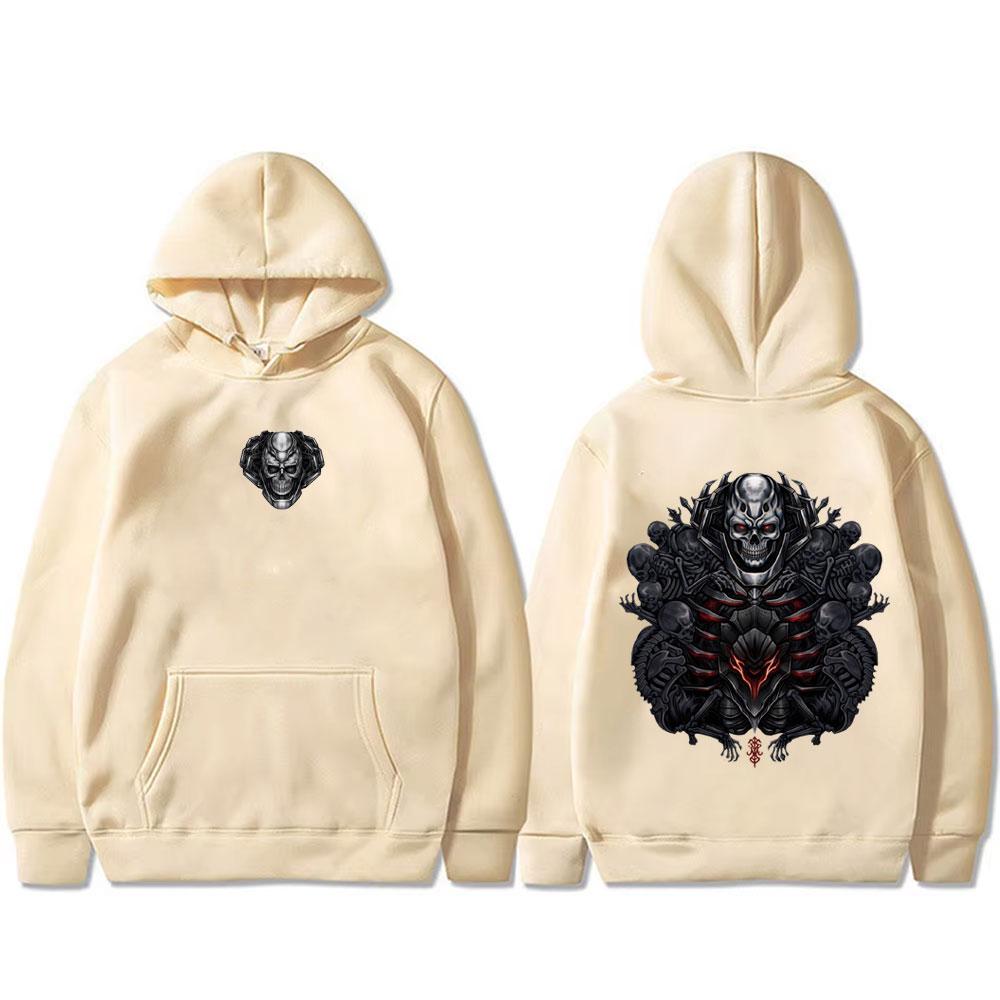 Anime Berserk Skull Knight Hoodie Vintage Manga Gatsu Griffith Zodd Guts Sweatshirt Men Cartoon Oversized