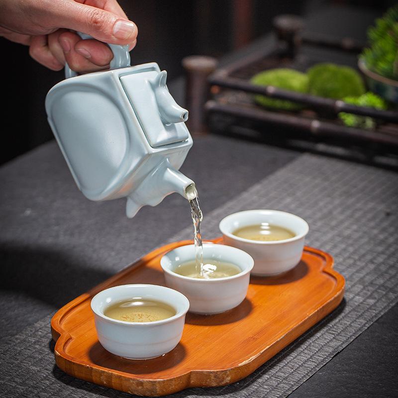 Travel tea set portable kung fu tea set wholesale Japanese outdoor express cup festival company business gifts