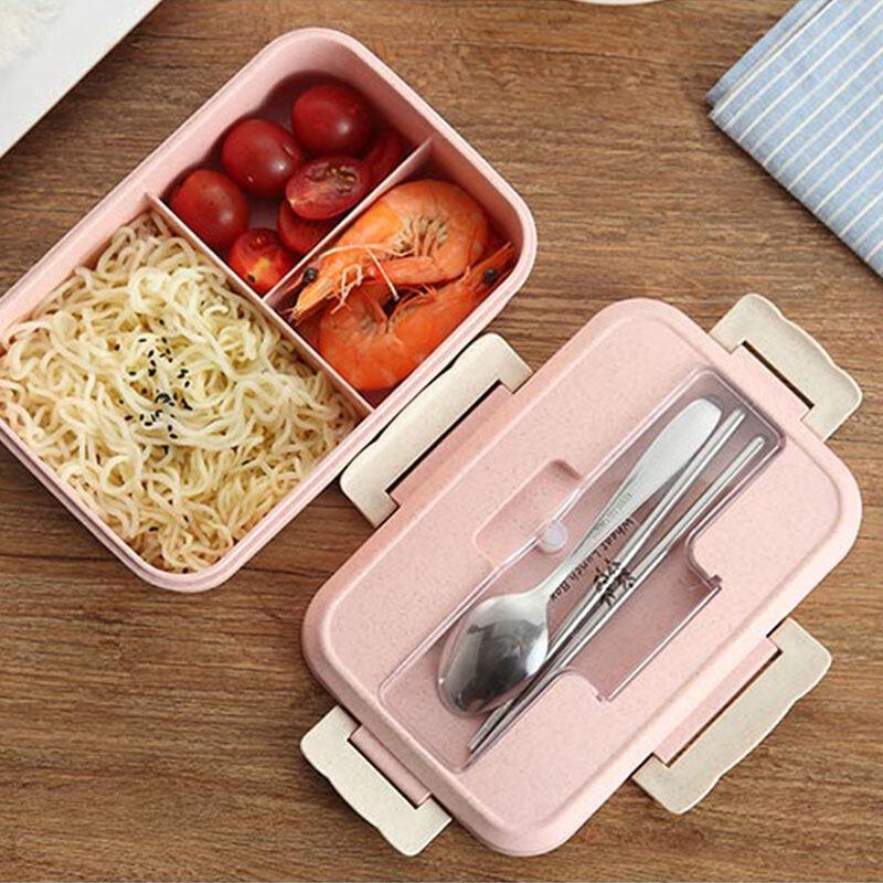 ZISIZ Wheat Straw Divided Lunch Box