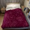 Couverture en Flanelle Étoiles Florales Bordeaux Chaude Douce Halloween Noël Canapé Chaleureux Confortable Décoratif Cadeau pour Toutes les Saisons