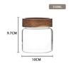 Airtight Glass Storage Jar with Acacia Wood Lid - Thick Transparent Jar for Grains and Cereals