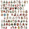 2096pc Merry Christmas Alloy Diy Ornament Santa Snowman Elk Bell Decor Pendant
