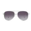 Freckles Mark Vintage Retro 70s Sunglasses for Men and Classic Large Square Aviator Trendy Oversize Women, Glasses, Clear,