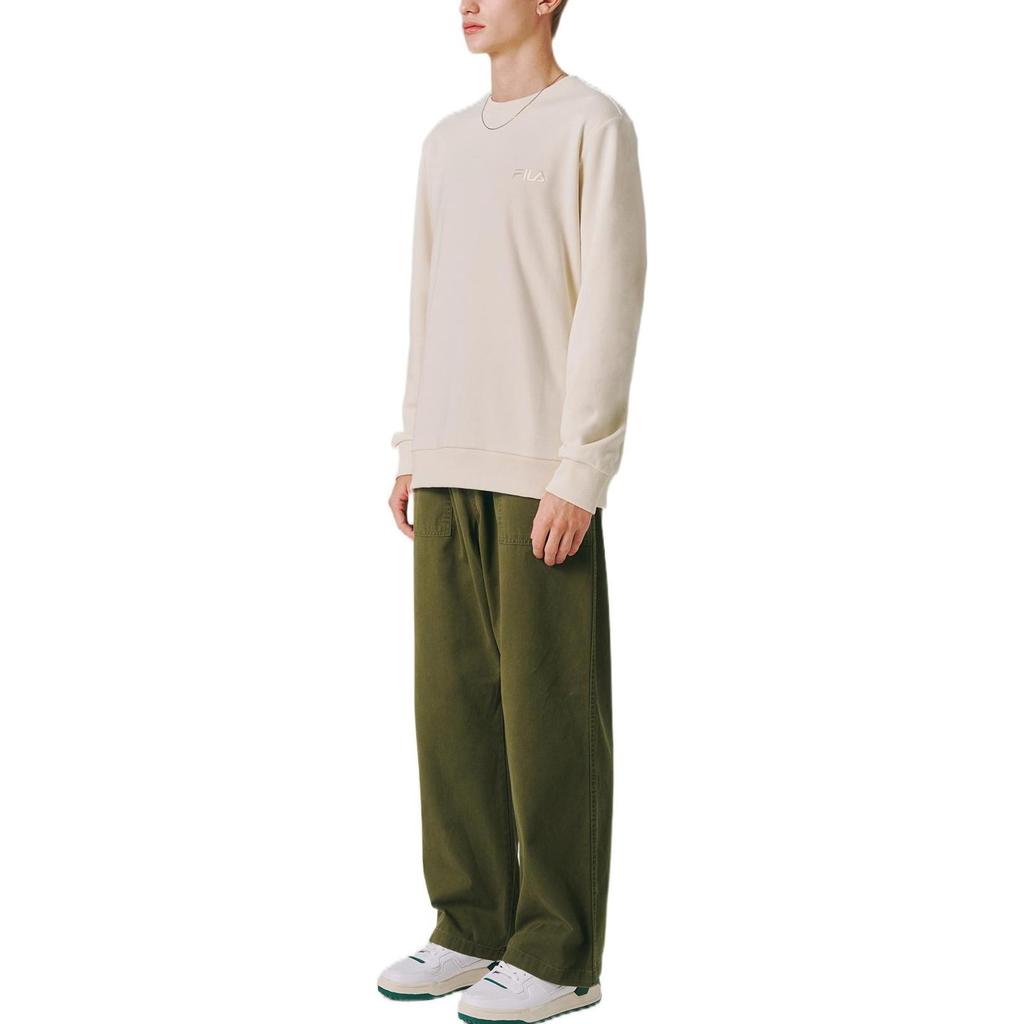 FILA Sweatshirts Unisex Beige Crew Neck Moderate Regular FS2POE4101X-CRM
