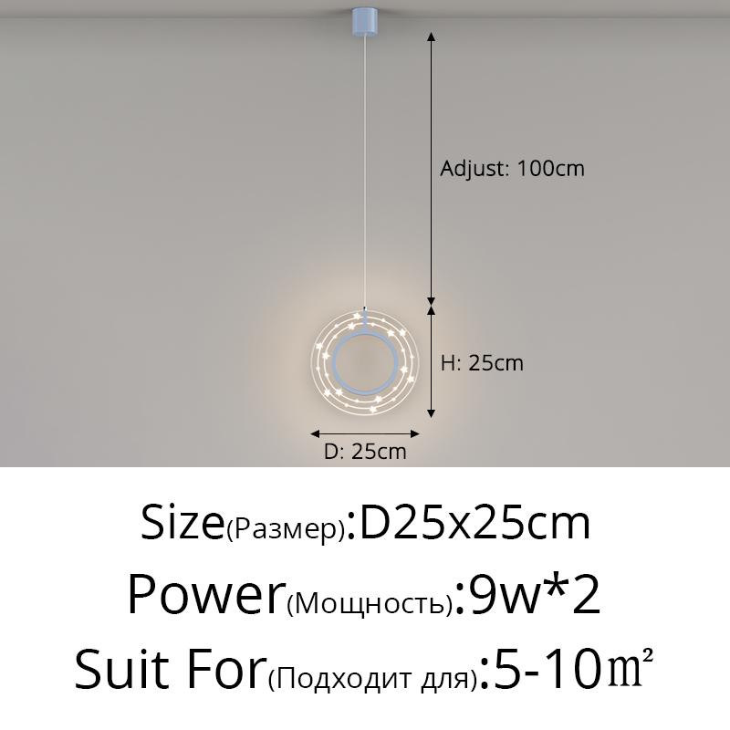 Led Children's Room Bedside Pendant Light Body Creative Cartoon Astronaut Bedroom Chandelier Home Indoor Decor Lighting Fixtures