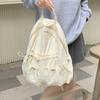 Schoolbag Korean Ins Literary and Artistic Style Nylon Cloth Lightweight Backpack Girls Schoolbag Japanese Drawstring Casual Backpack Travel Bag