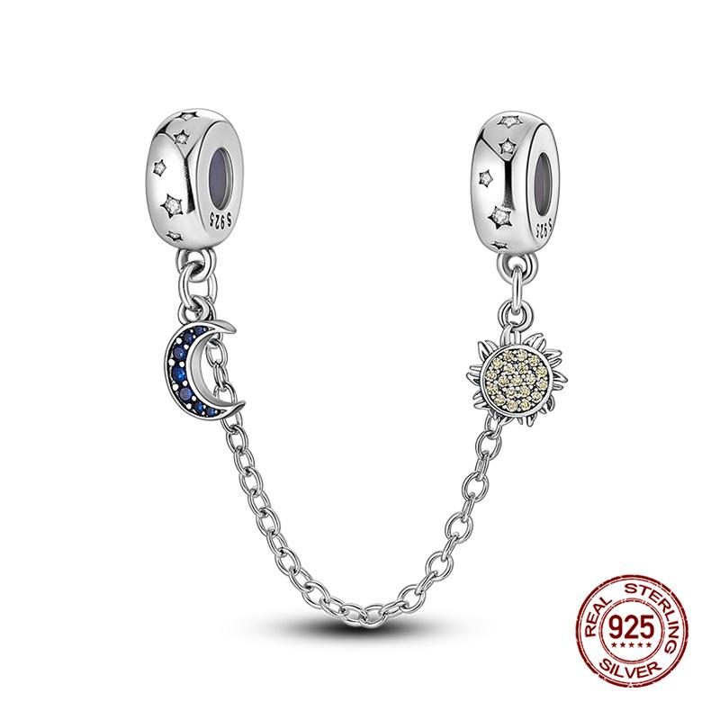 Charmscopper Splittable Sun & Moon Dangle Charms Beads Fits 3Mm Original Bracelet Necklace Womens Diy Fine Jewelry Gift