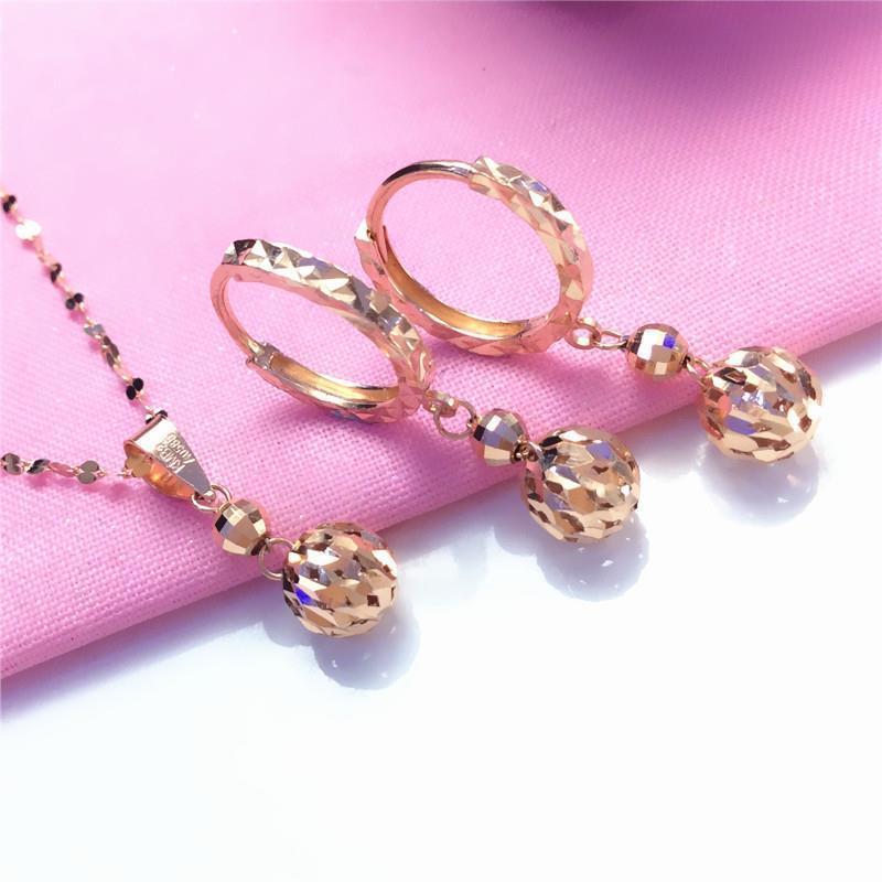 Exquisite Purple Gold-Plated Rose Gold Shiny Ball Earrings Women'S Fashion Korean Version Temperament Versatile High-End Colored Gold Ear Buckles