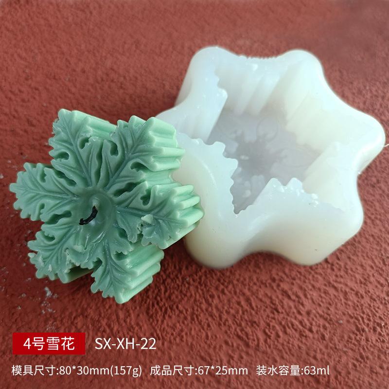 Christmas Snowflake Flower Silicone Mold for Handmade Soap Aromatherapy Candle Making