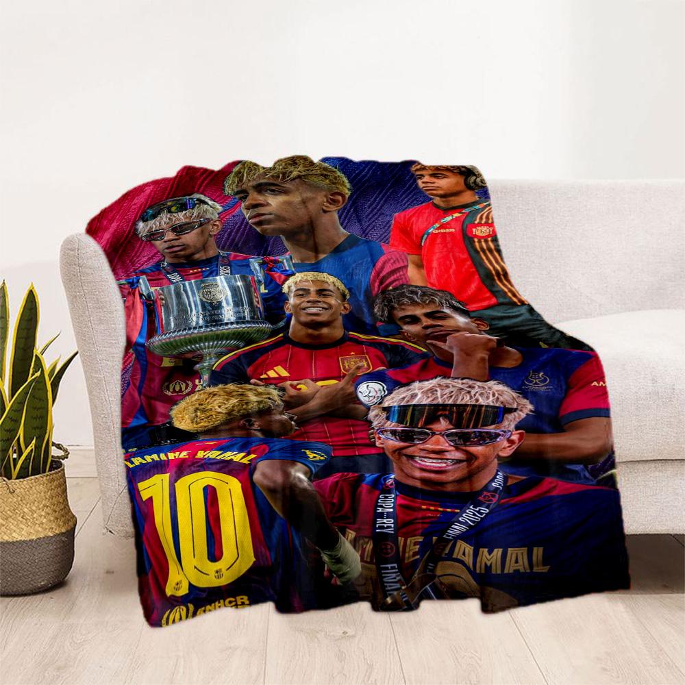 Lamine Yamal's Spanien Fußballstars Decke Bequem Perfekt für Sofa Bett Couch für Alle Anlässe Modern Ideales Geschenk Für Geburtstag Valentinstag