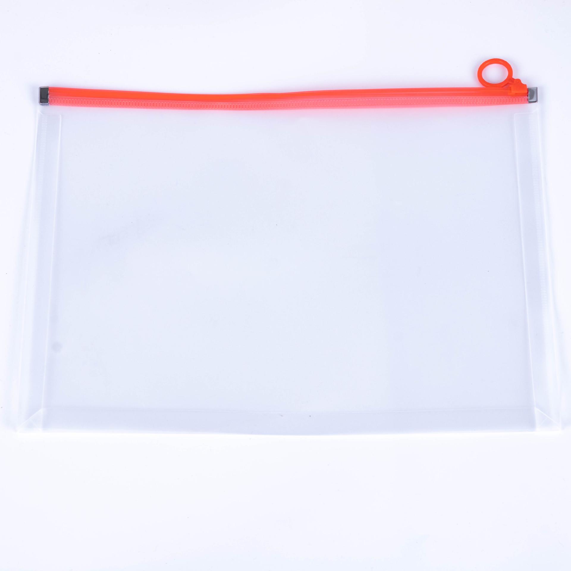 Thickened Waterproof A4 Zipper Document Bag - PP Plastic, Transparent, for Student Papers & Stationery Storage A4 - 33×24.5 cm