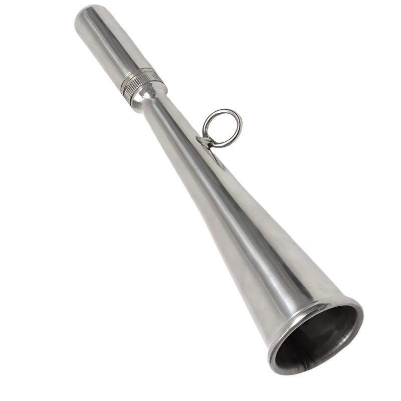 Marine Handheld Foghorn Stainless Steel Loud Air Horn High Decibel Marine Horn for Fishing Boats Yacht Accessories