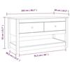 VidaXL Table basse 102x49x55 cm Bois massif de pin 820921